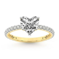 2 Carat IGI Certified Heart Shape Lab Grown Diamond Engagement Ring | 14K Yellow Gold | Emily Eternity Lab Diamond Ring | FG-VS1-VS2 Quality Friendly Diamonds