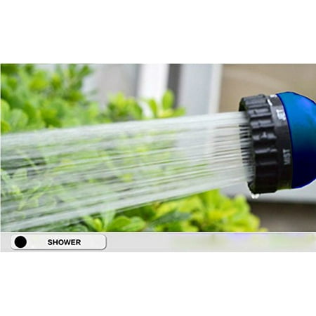 Shower Power Mini Retractable Garden Hose With Multi-Function Spray Nozzle and Folding Carry