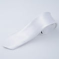 thumbnail image 5 of Mens Tie Skinny Classic Black Wedding Necktie Boys Plain Party Slim FAST J1A4, 5 of 9