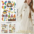 thumbnail image 2 of 2 Styles Gnome Water Soluble Embroidery Stabilizers Patterns Rainbow Stick and Stitch Patches Paper Wash Away Drawing Transfers Sketch for Embroidery Hand Sewing Lover Beginners, 2 of 9