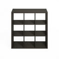 thumbnail image 4 of Furinno Simple Open Back Cube Storage Organizer, Standing Shelf, 9-Cube, Dark Oak, 4 of 6