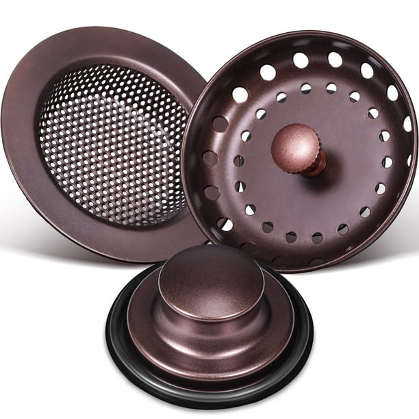 Colador y tapón para desagüe de fregadero de cocina Mudder, de acero inoxidable, con asa, universal,