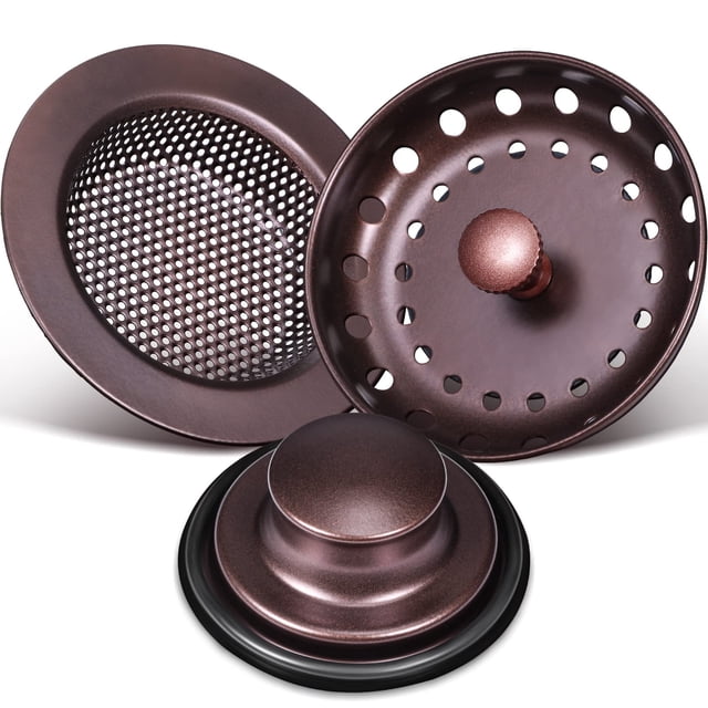 Colador y tapón para desagüe de fregadero de cocina Mudder, de acero inoxidable, con asa, universal,