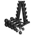 BalanceFrom 150 LB Dumbbell Set with A-Frame Rack, Pair of 5, 10, 15, 20, 25 LB