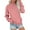 Pink, variant on Sweaters for Women Mockneck Sweatshirt Plain Loose Fit Crewneck Sweatshirts Casual Long Sleeve Fall Hoodies Sweaters