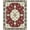 Burgundy Red Ivory, Pattern 17, variant on ODIKA 8'x10' Washable Area Rug Non-Shedding, Easy Care, Vintage Grey Ornate Border Distressed Throw Maroon Round Burgandy for King Size Bedroom Under Bed, Master Suite