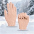 thumbnail image 2 of OGLCCG Winter Gloves for Boys Girls Kids Warm Thermal Stretchy Full Fingers Cotton Knitted Gloves Mittens for Cold Weather Size 3-8, 2 of 4