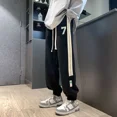 thumbnail image 4 of Pantalones deportivos lisos de otoño e invierno para hombre, pantalones de algodón, sudadera harén, pantalones deportivos grandes de talla grande Y2k coreanos para hombre, 4 of 5