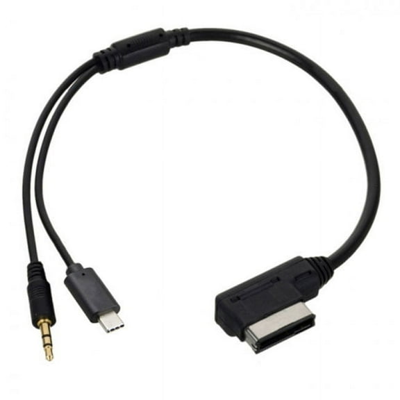 CY Media In AMI MDI to Stereo 3.5mm Audio USB-C Aux Adapter Cable For Car VW AUDI 2014 A4 A6 Q5 Q7