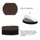 thumbnail image 5 of Uxcell 1 1/4" Almohadillas Redondas Autoadhesivas Antideslizantes de Fieltro para Proteger Pisos Marrón Paquete de 10, 5 of 7