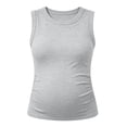 thumbnail image 5 of Loopsun Women Maternity Tank Tops Sleeveless Round Neck Thin Loose Large Size Inner Outer Basic Tops, 5 of 5