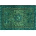 thumbnail image 1 of Ahgly Company Machine Washable Indoor Rectangle Abstract Turquoise Blue Modern Area Rugs, 8' x 12', 1 of 4