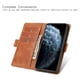 thumbnail image 3 of RV Funda para iPhone 11 Funda de cuero tipo billetera con tapa magnética, marrón 1 pieza Funda de parachoques de TPU, Tarjetero con tapa con soporte brillar Electrónica, 3 of 5