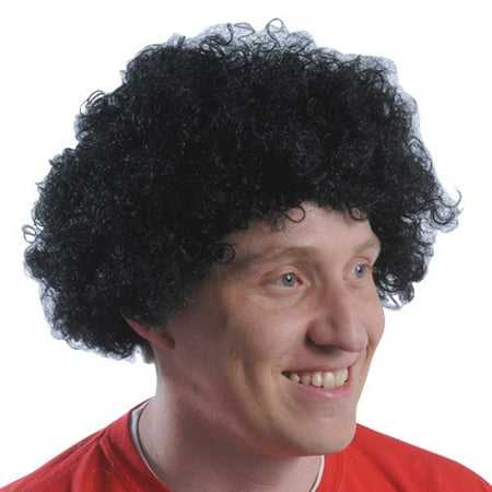 Black Curly Fro Wig Afro Adult Mens Andre The Giant 70's Costume
