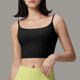 thumbnail image 2 of Mujeres de color sólido cuatro filas ajustable inalámbrico sujetador doble hombro a prueba de golpes yoga deportivo sujetador para el entrenamiento diario, 2 of 7