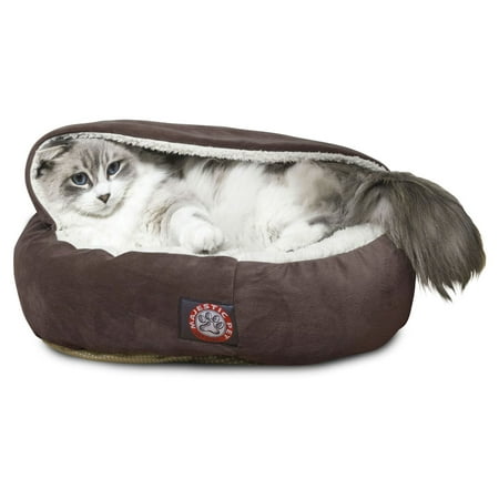 Majestic Pet Suede 18 in. Canopy Cat Bed