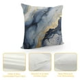 thumbnail image 4 of WENZZ  Navy Grey and Gold Marble Texture Fluid Art Throw Pillow Cover,Navy Gray Marble with Golden Veins Pillow Covers for Couch Bed Sofa,, 4 of 5