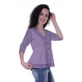 thumbnail image 2 of Moomaya Blouse Ethnique en Coton Peplum Col en V pour Femmes, 2 of 6