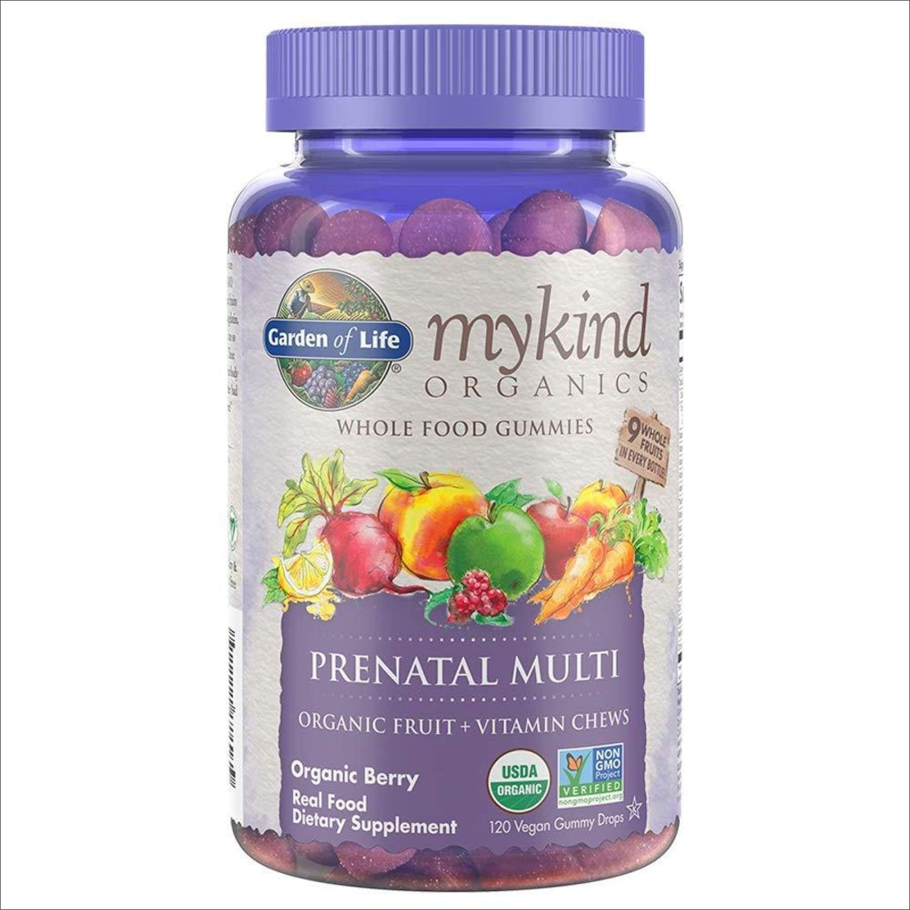 Organics Prenatal Gummy Vitamins Berry Organic, NonGMO, Vegan