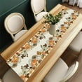 thumbnail image 4 of Fall Harvest Table Runner - Pumpkin Maple Leaf Print Dining Decor Thanksgiving Kitchen Decor Polyester Seasonal Home Accent Party Table Cover(A), 4 of 6