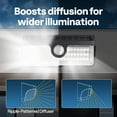 thumbnail image 3 of SPECSTAR Linkable Solar Lights Outdoor, 2500LM Motion Sensor Wall Lights with Diffuser for Extra Wide Lighting, IP65 Waterproof, Solar Powered for Fence Garden, Patio, Porch, Yard, 4 Pack, 3 of 7