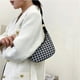 thumbnail image 5 of pstuiky Nueva versión coreana del bolso bandolera Thousand Bird Red Contrast Color Retro Chessboard Stick Underarm Crescent Bag Portable Shoulder Bag for Women, 5 of 9