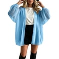 thumbnail image 6 of Karymi Summer Tops for Women 2026 Sheer Chiffon Cardigan, Oversized Lantern Long Sleeve Lightweight Beach Bikini Cover Up Open Front Top Going Out Tops for Women, 6 of 6