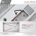 thumbnail image 4 of Stylish Undermount 33" Stainless Steel Single Bowl Kitchen Sink with 5 accs S-613W-1, 4 of 11