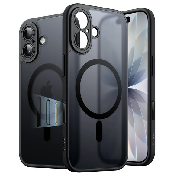 JETech Magnetic Case for iPhone 17 6.3-Inch Compatible with MagSafe, Phone Cover with Built-in Camera Control Button (Black)