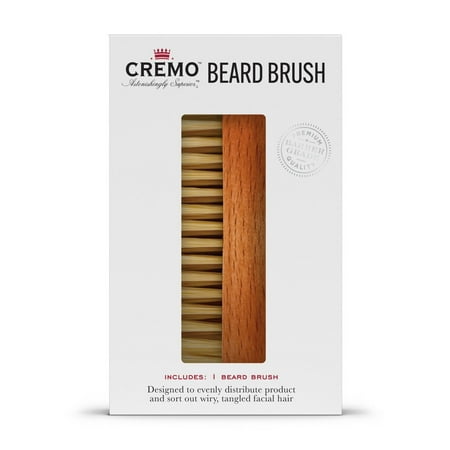 Cremo Manual Beard Brush, Brown Color, All Hair Types, 1 Ct