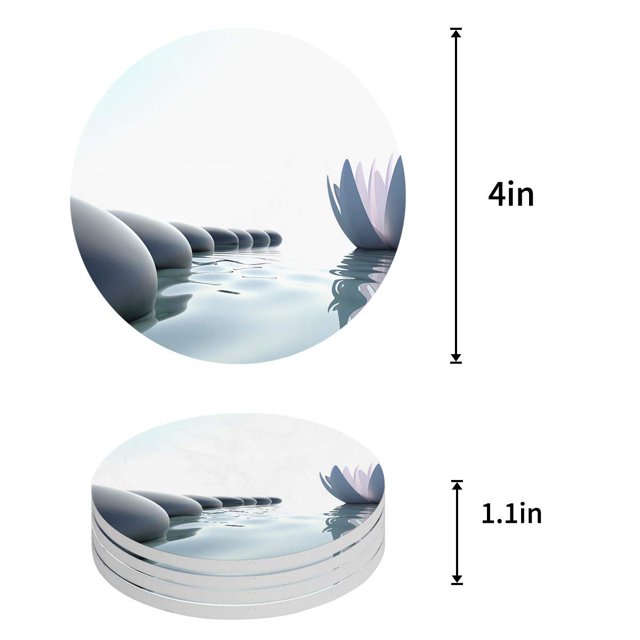 RYLABLUE Léopard Sauvage Ensemble de 8 sous-Verres Ronds pour Boissons, Dessous de Verre en Céramique Absorbante avec Base en Liège pour Décoration de Table Basse de Cuisine Maison