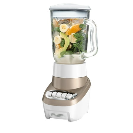 BLACK+DECKER PowerCrush Multi-Function Blender with 6-Cup Glass Jar, 4 Speed Settings, Champagne,