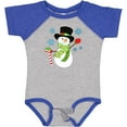 thumbnail image 3 of Inktastic Christmas Snowman in Top Hat with Candy Cane Boys or Girls Baby Bodysuit, 3 of 5