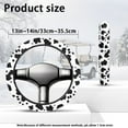 thumbnail image 7 of HUIACONG Cow Print Unversial Golf Cart Steering Wheel Covers 13-14" Easy to Install and Clean Car Steering Wheel Cover Comfortable Flannel Fabric for EZGO Yamaha Club Cars, 7 of 7