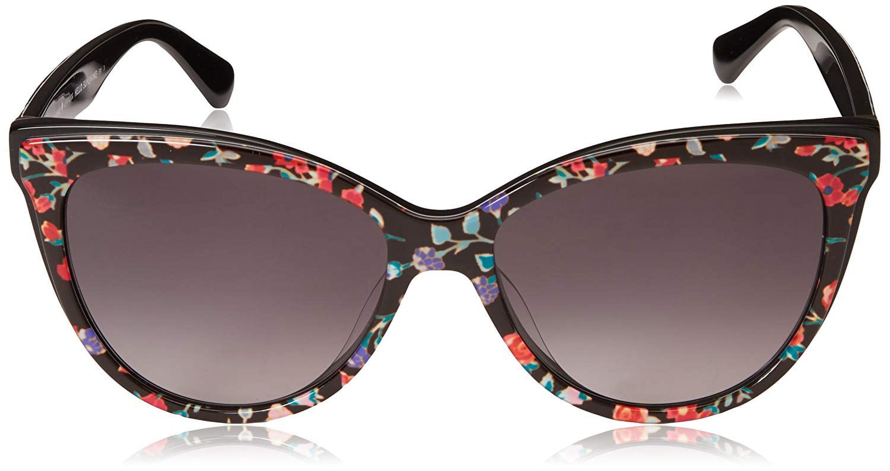 Kate Spade Daesha/S Plastic Womens Cat-Eye Sunglasses Black Floral 56mm Adult