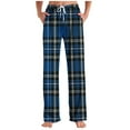 thumbnail image 2 of BUIGTTKLOP Mens and Womens Pajama Pants Unisex Plaid Stretch Comfy Lounge Pants Drawstring Waist Sleep Bottoms with Pockets, 2 of 6