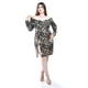 thumbnail image 4 of Vestido animal print con abertura Roman Fashion /Tallas Extras, 4280 cafe 40, 4 of 5