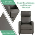 thumbnail image 6 of YRLLENSDAN Recliner Chair for Living Room Home Theater Seating Single Sofa Lounge with Padded Seat Backrest PU Leather for Adults, Grey, 6 of 8