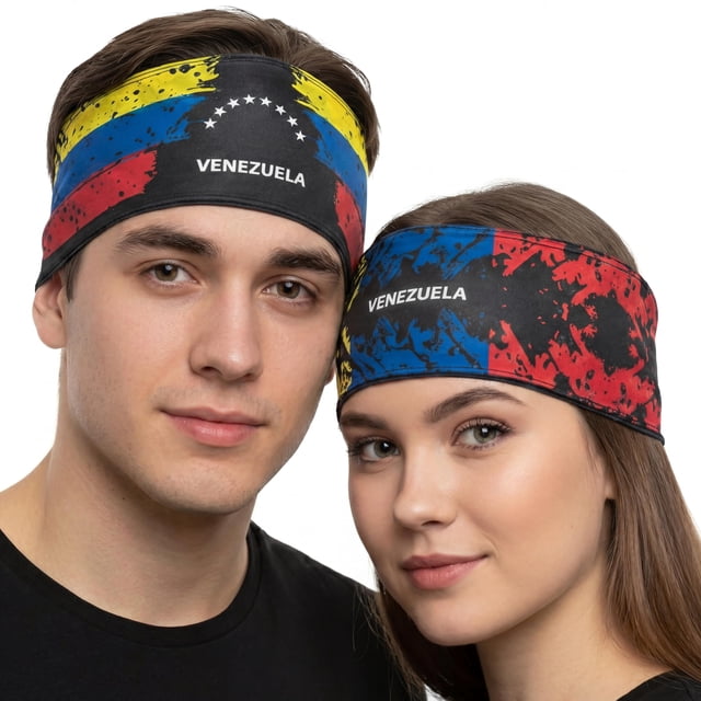 Vincha Fox & Fury reversible 2 en 1 con bandera de Venezuela