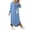 Light Blue, variant on Fall Spring Lady Dress Single-breasted Lapel Loose Long Sleeves Chest Pocket Split Hem Plus Size Dress Solid Color Buttons A-line Daily Wear Maxi Dress