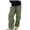 thumbnail image 2 of Pntutb, ropa de trabajo para mujer, pantalones casuales sueltos con piernas de bolsillo, pantalones rectos sólidos neutros Pntutb Pntutb-2580, 2 of 9