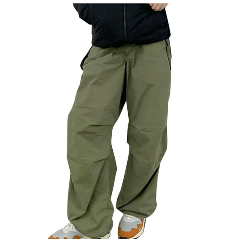 Women's Cargo Joggers Pants Multiple Pockets Baggy Loose Elastic Casual  Trousers