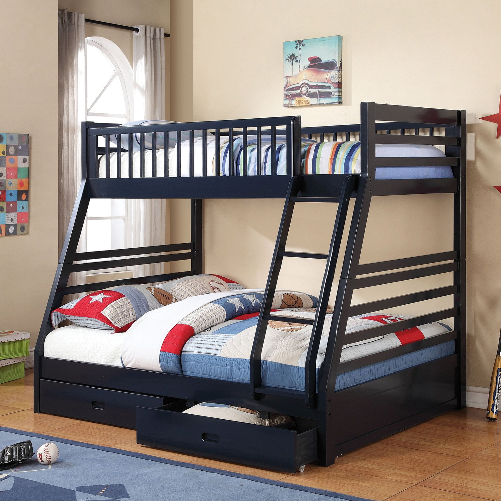 Coaster Furniture Twin Over Full Bunk Bed With 2 Drawers And Attached ...