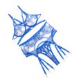 thumbnail image 2 of Conjuntos de lencería de liga de encaje para mujer Conjunto de ropa interior de encaje bordado con correas de hombro ajustables para lunas de miel, 2 of 6