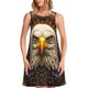 thumbnail image 1 of Balery Vintage Pattern Bald Eagle Vestidos de verano para mujer con estampado: vestido holgado sin mangas, vestido playero informal y cómodo para días calurosos., 1 of 7