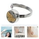 thumbnail image 3 of Anillos abiertos ajustables de acero inoxidable con aceite esencial hueco en oro de 14 quilates., 3 of 7