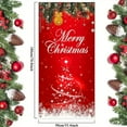 thumbnail image 3 of 1pc, Red Christmas Door Cover - Festive Backdrop For Holiday Photo Booths And Parties, 3 of 6