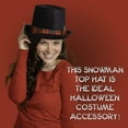 thumbnail image 4 of Skeleteen Snowman Top Hat Accessory - Black Velvet Snow Man Top Hat with Berries and Holly and Red Plaid Trim Band Costume Accessories for Adults and Kids, 4 of 5