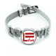 thumbnail image 1 of Letonia bandera nacional rojo patron Pulsera pulsera pulsera de cristal amor pulsera ajustable, 1 of 2