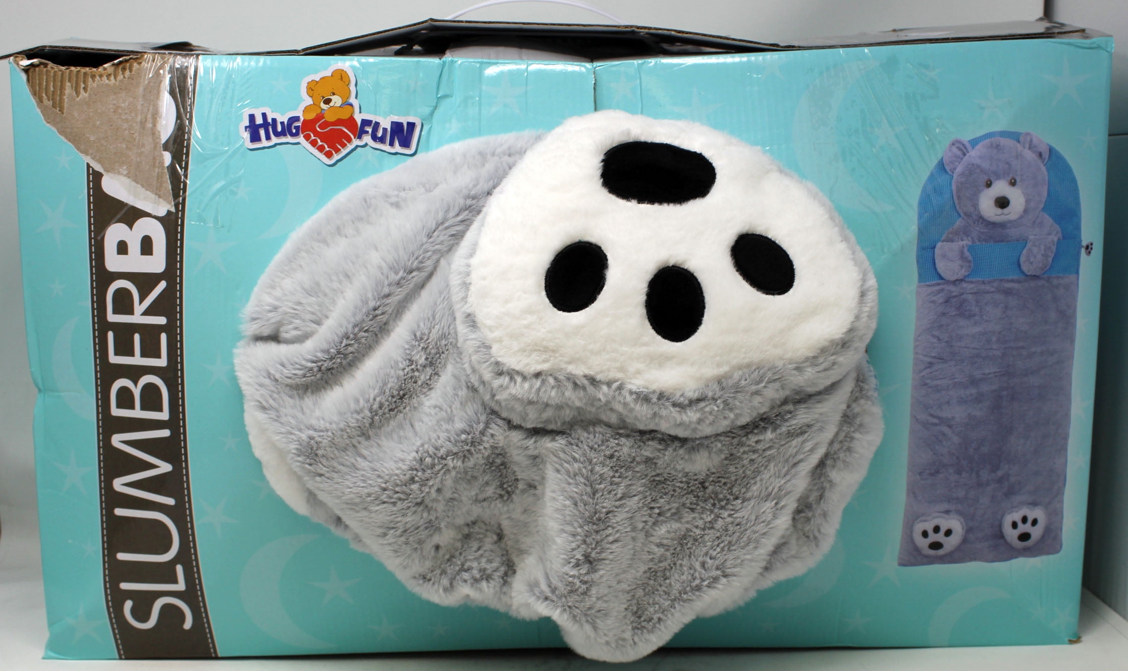 Hugfun Animal Slumber Bag For Kids Grey/Bear